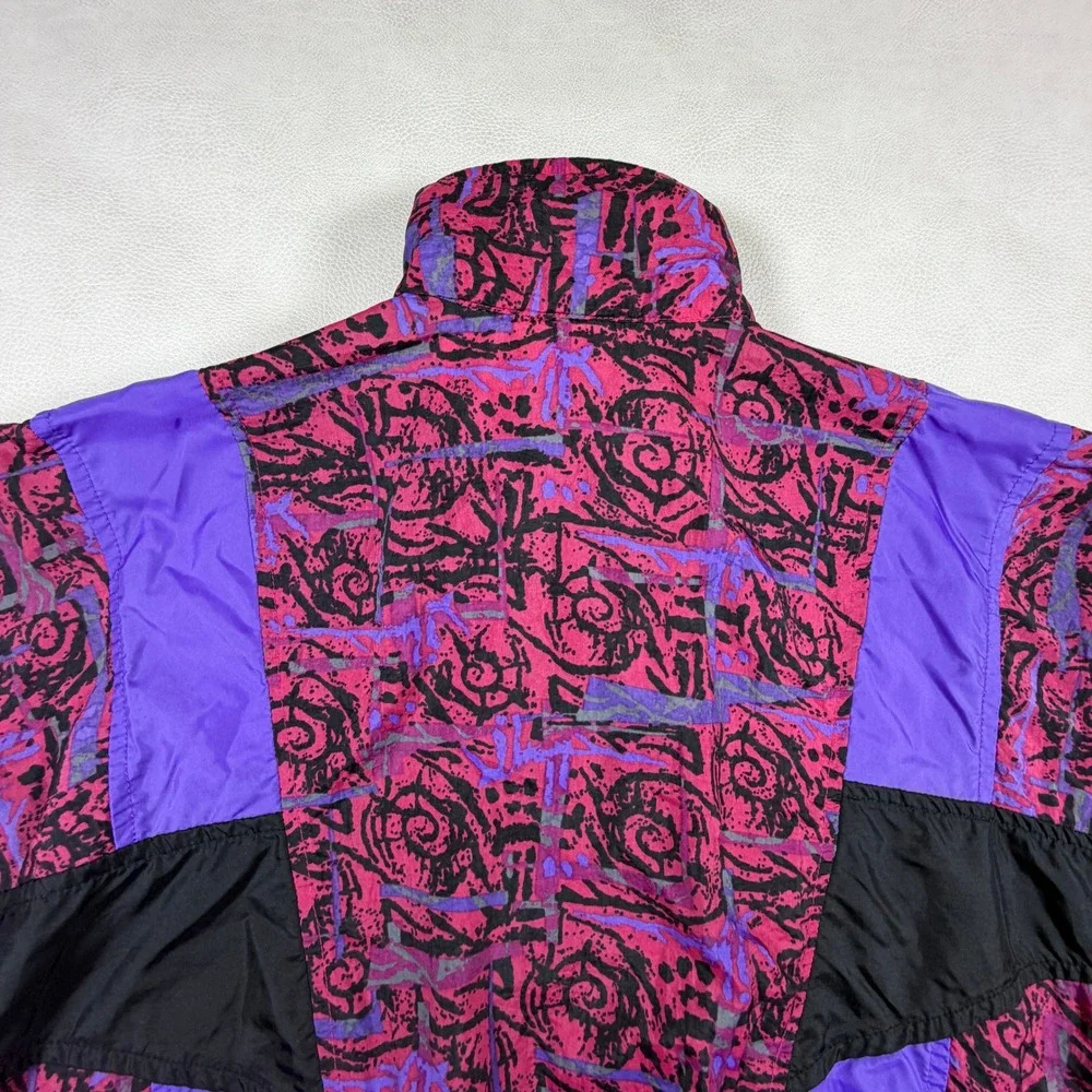 Vintage Nike Windbreaker Jacket Purple Pink‎ Abstract 90s Retro Womens Small
